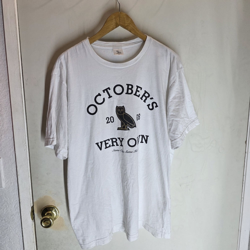 OVO October’s Very Own Collegiate White T-Shirt Medium